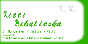 kitti mihalicska business card